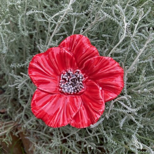 Pipacs (nagy) - kerámia virág