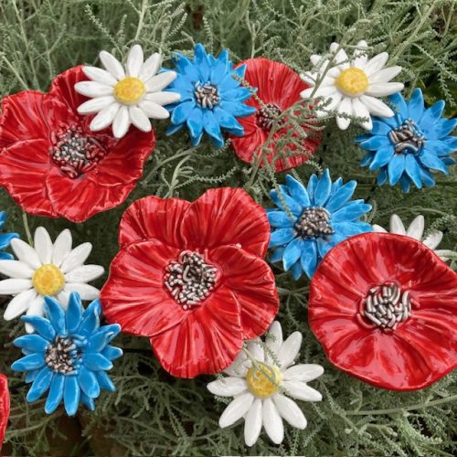 Pipacs (nagy) - kerámia virág