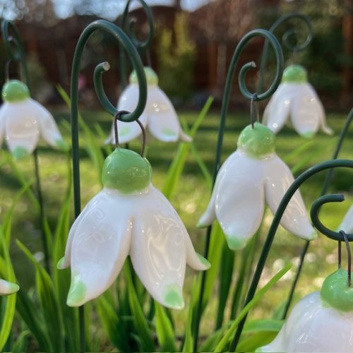 Tőzike - kerámia virág