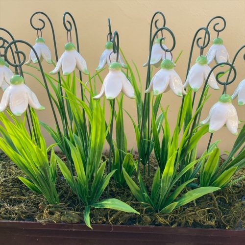 Tőzike - kerámia virág