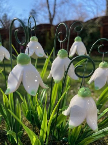 Tőzike - kerámia virág