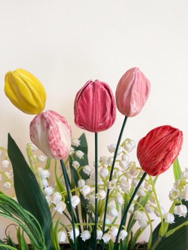 Tulipán nagy - kerámia virág