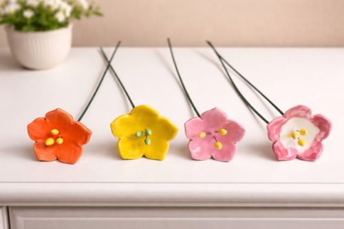 Liliom - kerámia virág