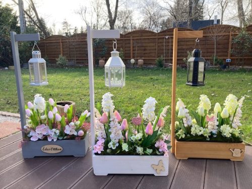 Lámpás virágláda  - többféle szín