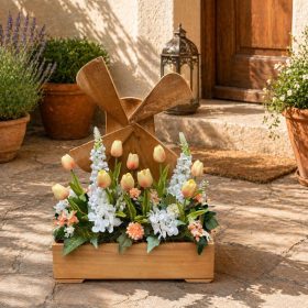 Virágláda - Fa kerti virágláda - malom, dióbarna