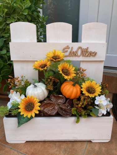 Virágláda - Fa kerti virágláda - léces, fehér