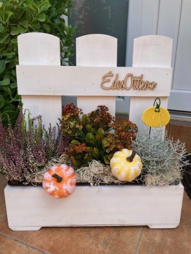 Virágláda - Fa kerti virágláda - léces, fehér