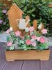 Virágláda - Fa kerti virágláda - házikó, dióbarna