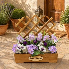   Virágláda - Fa kerti virágláda - apácarácsos, dióbarna