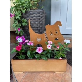 Kutyás virágláda  - barna
