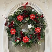 Kerámia virágos ajtódíszek