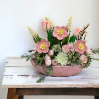 Kerámia virágos asztaldíszek - TAVASZ