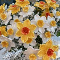 Tavaszi kerámia virágok