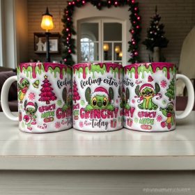 Stitch bögre - karácsonyi V1