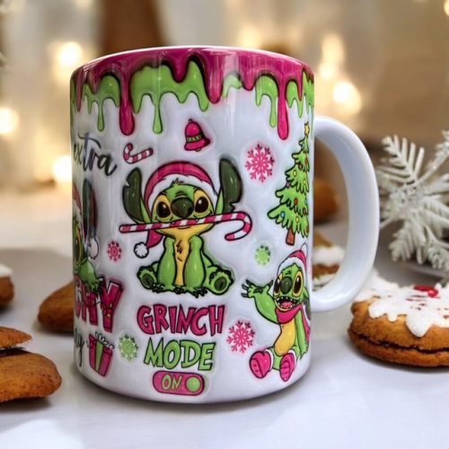 Stitch bögre - karácsonyi