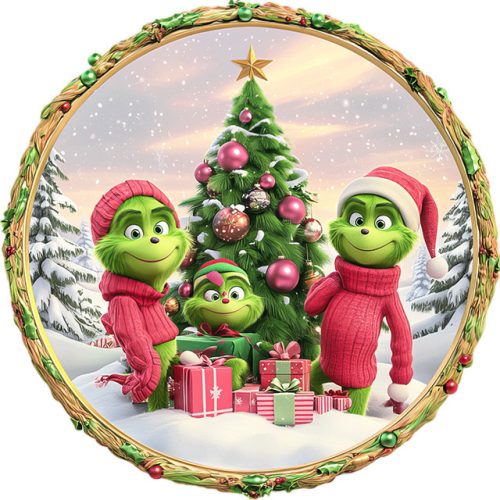 Grincs család 02. - ajtódísz, bögre, kirakó, párna