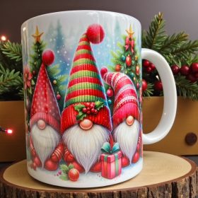 Karácsonyi bögre manó családdal G2