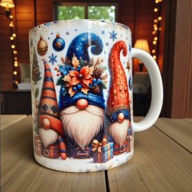 Karácsonyi bögre manó családdal G13