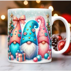 Karácsonyi bögre manó családdal G16