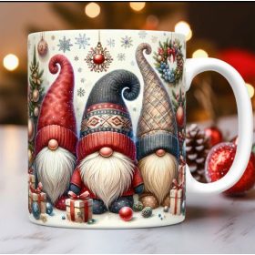 Karácsonyi bögre manó családdal G17