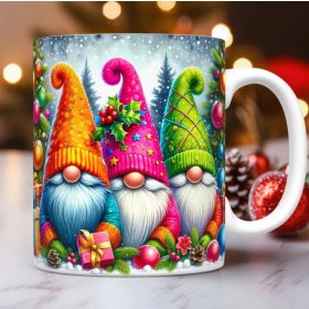 Karácsonyi bögre manó családdal G19