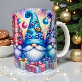 Karácsonyi bögre manó családdal G22