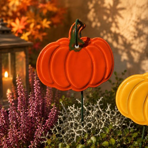 Kerámia tökök, többféle - akasztós Halloween dekoráció